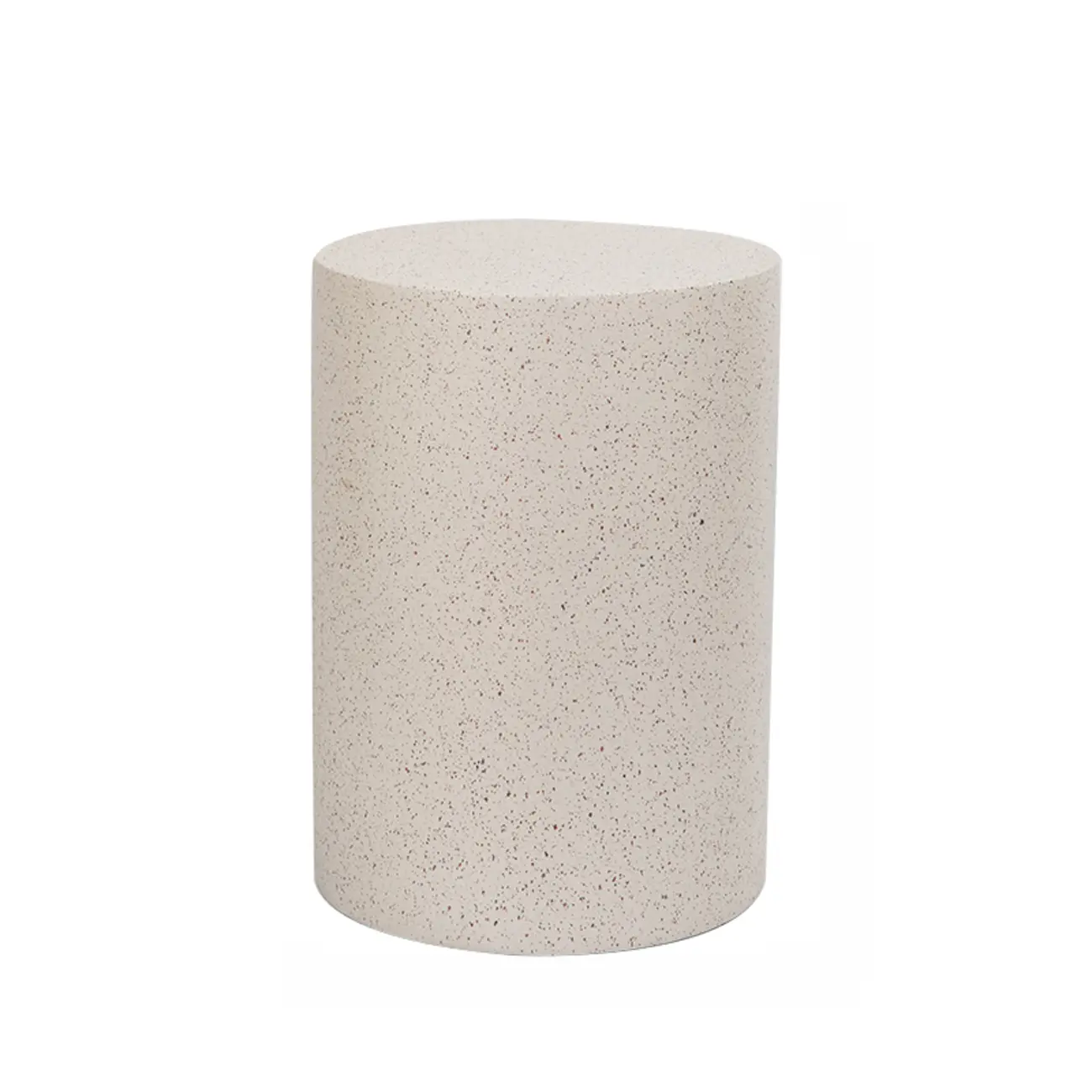 Elegant Concrete Round End Table with Gloss Surface for Home Image - 8 | homeyfad