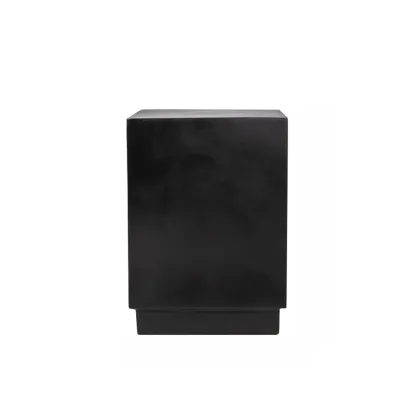 Elegant Concrete Round End Table with Gloss Surface for Home Image - 10