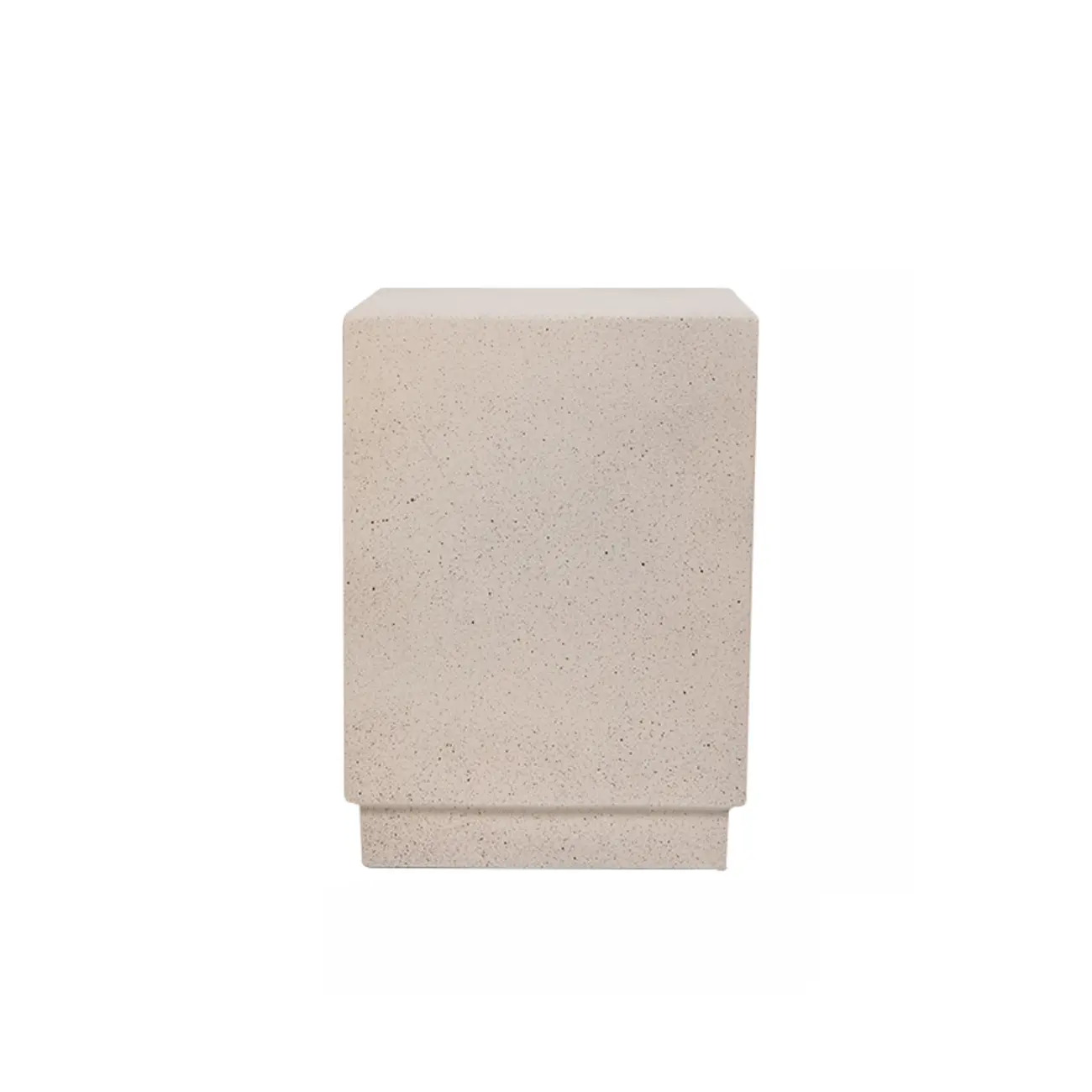 Elegant Concrete Round End Table with Gloss Surface for Home Image - 13 | homeyfad