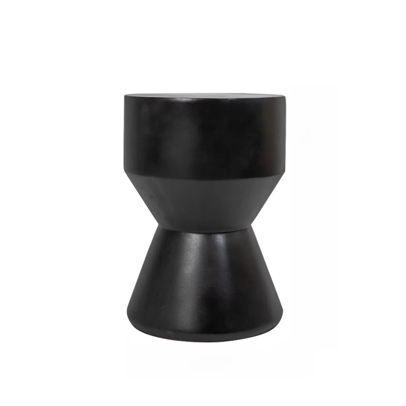 Elegant Concrete Round End Table with Gloss Surface for Home Image - 14 | homeyfad