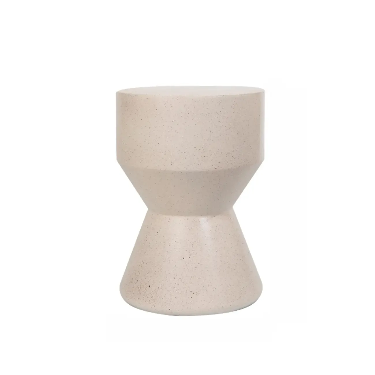 Elegant Concrete Round End Table with Gloss Surface for Home Image - 17