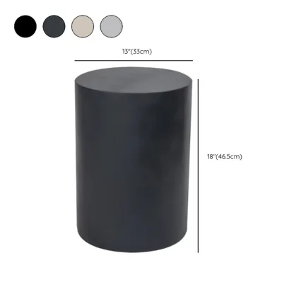 Elegant Concrete Round End Table with Gloss Surface for Home #size