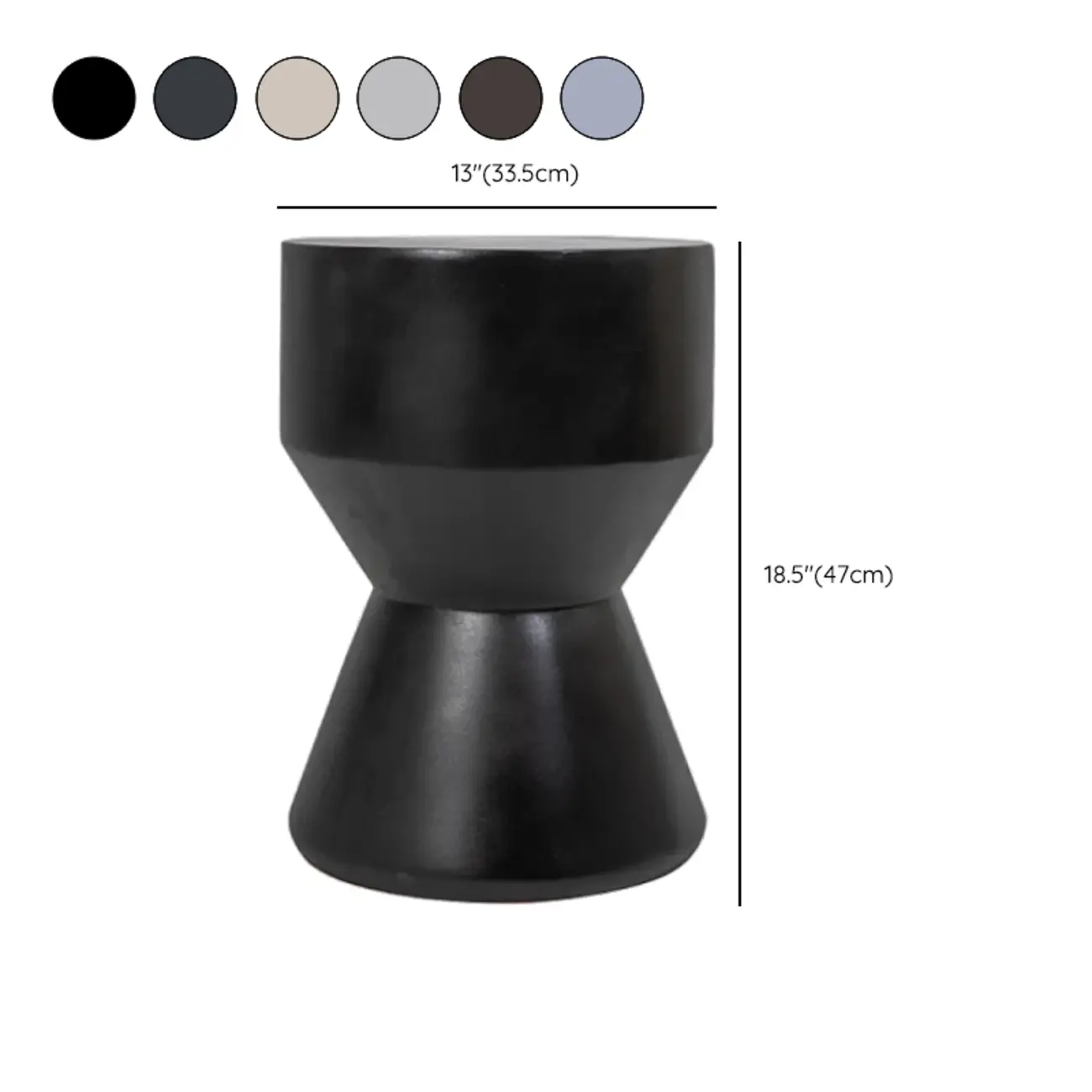 Elegant Concrete Round End Table with Gloss Surface for Home Image - 21 | homeyfad