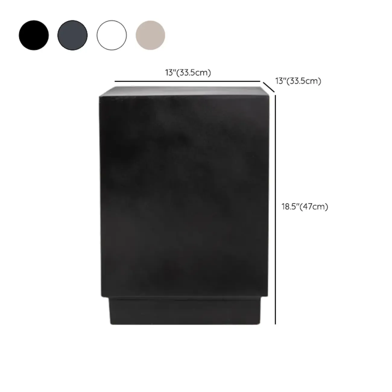 Elegant Concrete Round End Table with Gloss Surface for Home Image - 22