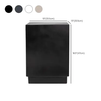 Elegant Concrete Round End Table with Gloss Surface for Home Image - 22