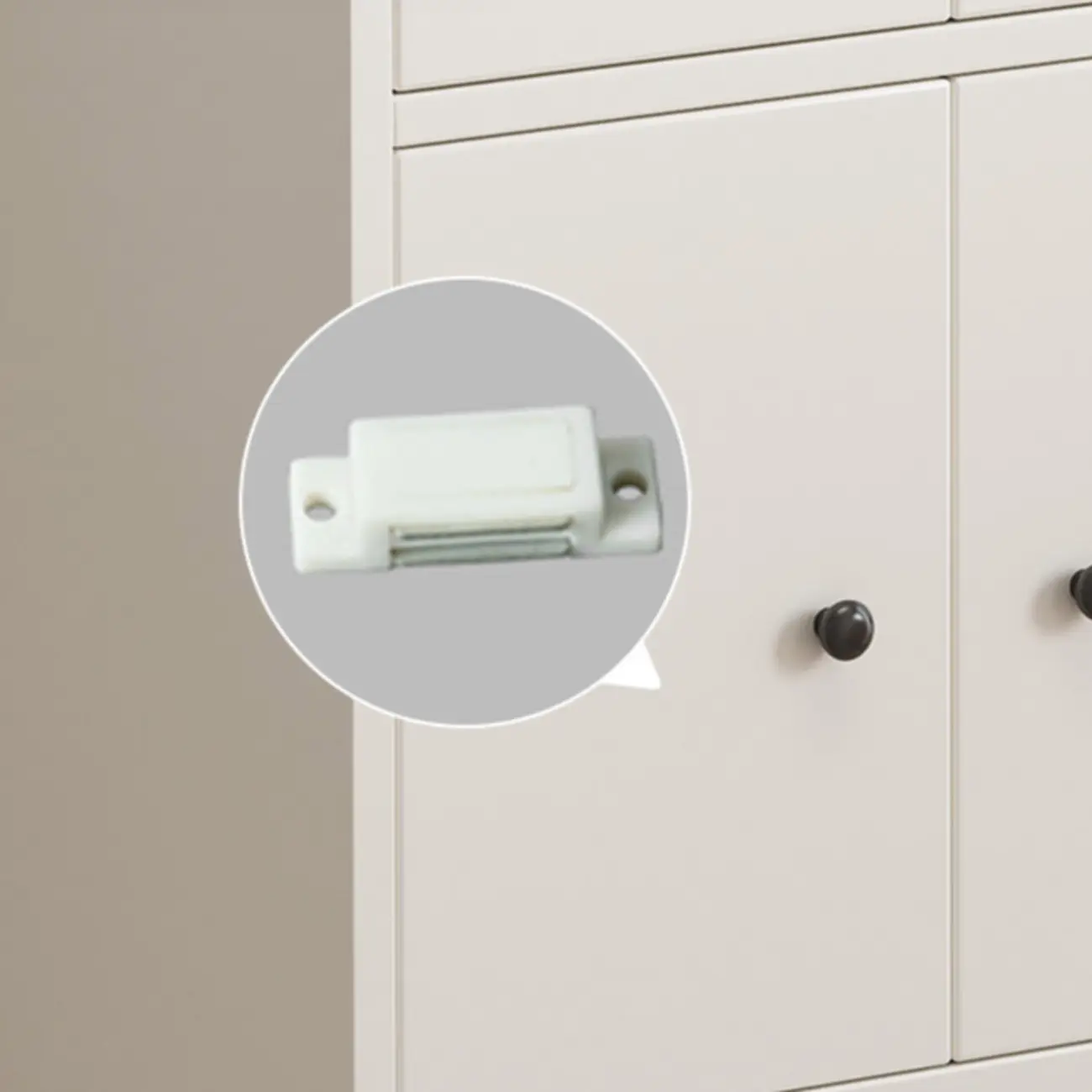 Modern White Wooden Utility Storage Cabinet for Living Room Image - 7 | homeyfad