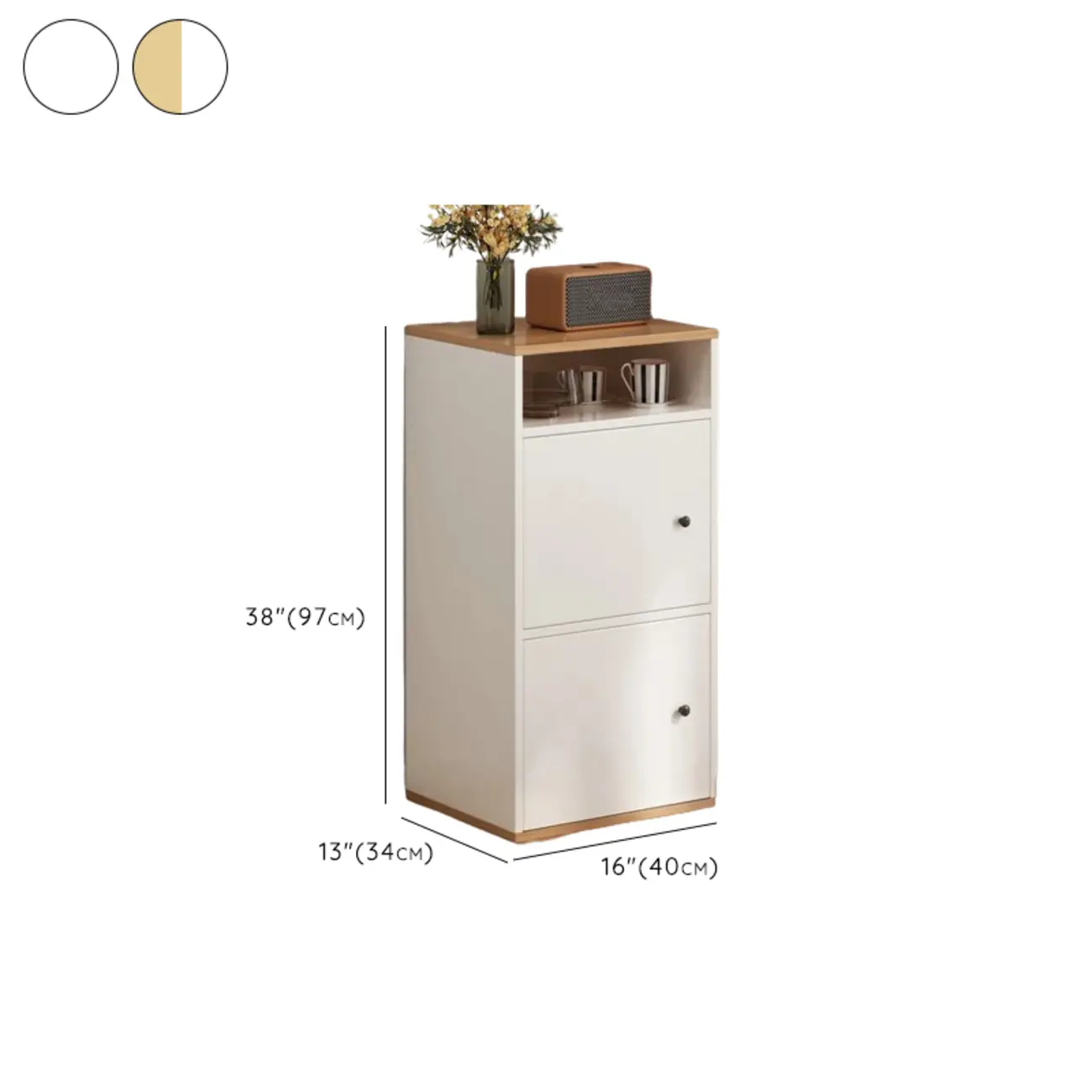 Modern White Wooden Utility Storage Cabinet for Living Room Image - 22 | homeyfad
