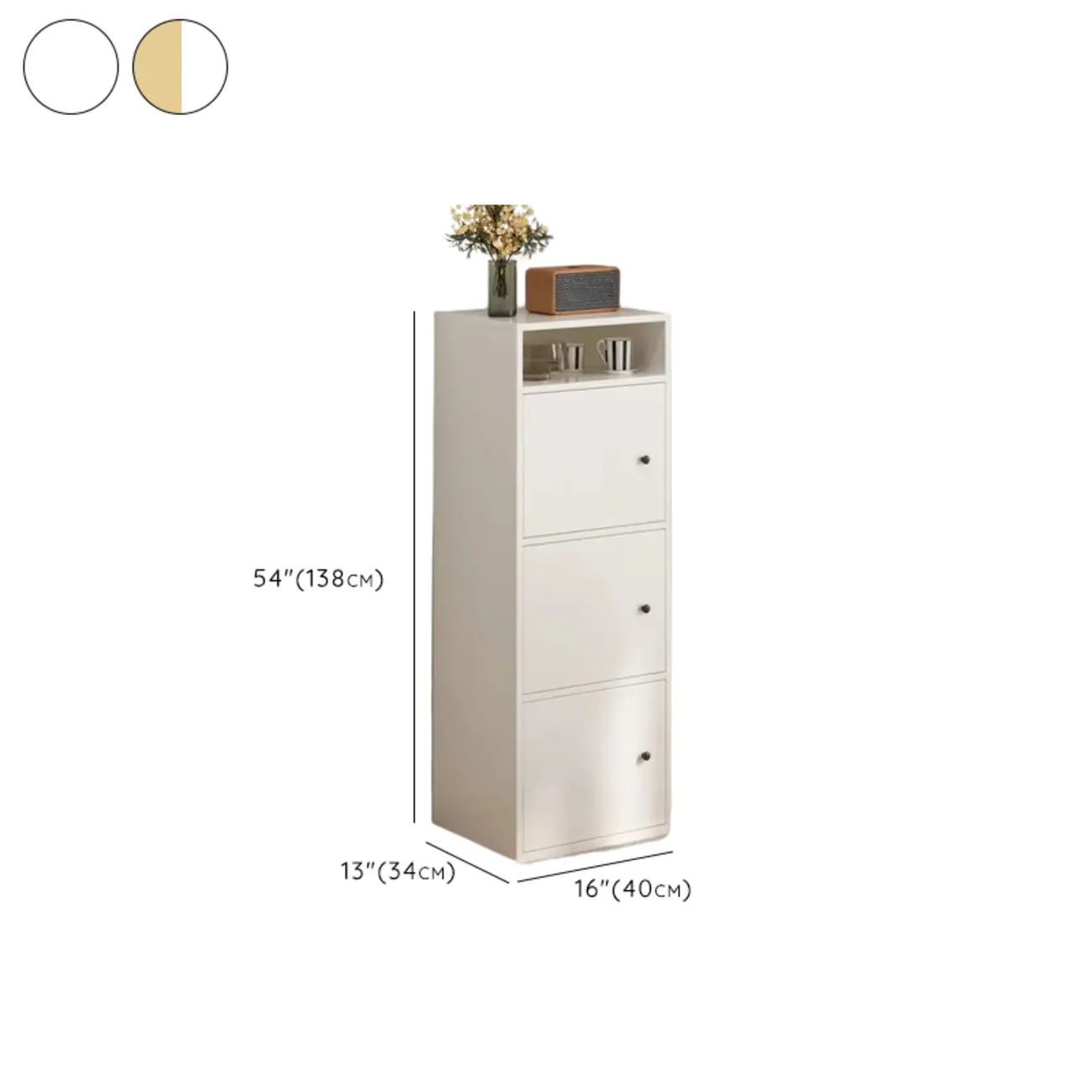 Modern White Wooden Utility Storage Cabinet for Living Room Image - 23 | homeyfad