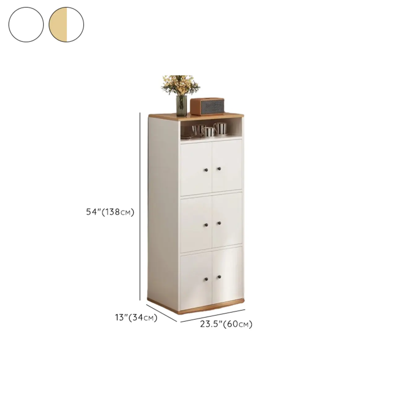 Modern White Wooden Utility Storage Cabinet for Living Room Image - 26 | homeyfad