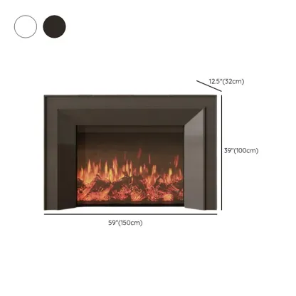 Stylish Tall Wooden TV Stand with Fireplace for Living Room Image - 14