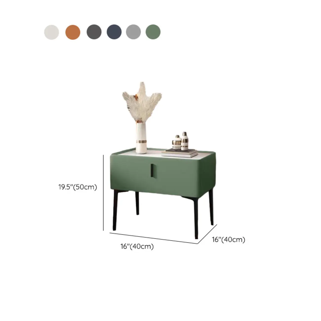 Modern Narrow Nightstand with Drawer Image - 10 | homeyfad