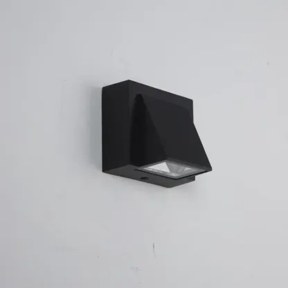 Minimalist Black Metal Glass LED Wall Sconce Image - 1