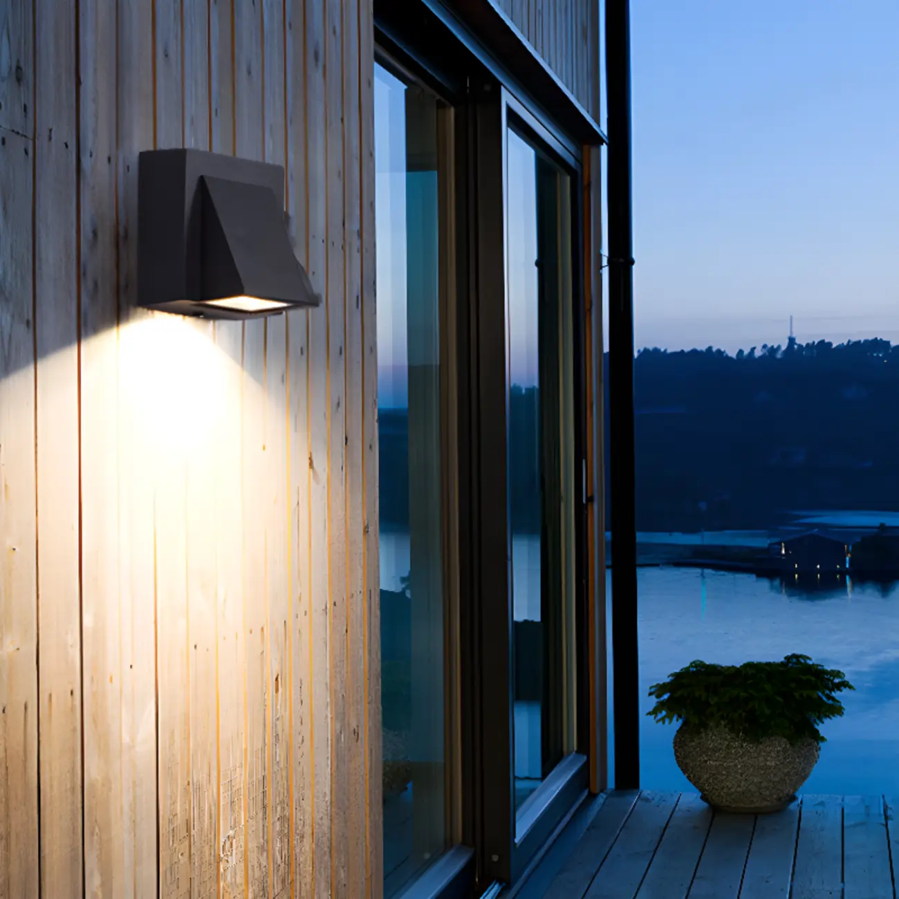 Minimalist Black Metal Glass LED Wall Sconce Image - 5 | homeyfad