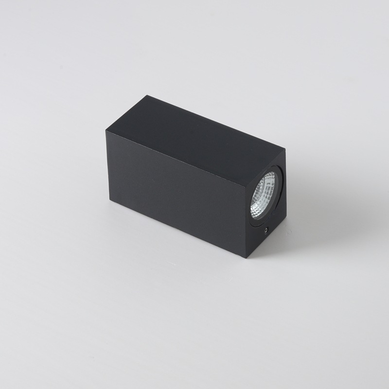 Minimalist Black Metal Glass LED Outdoor Wall Sconce | homeyfad