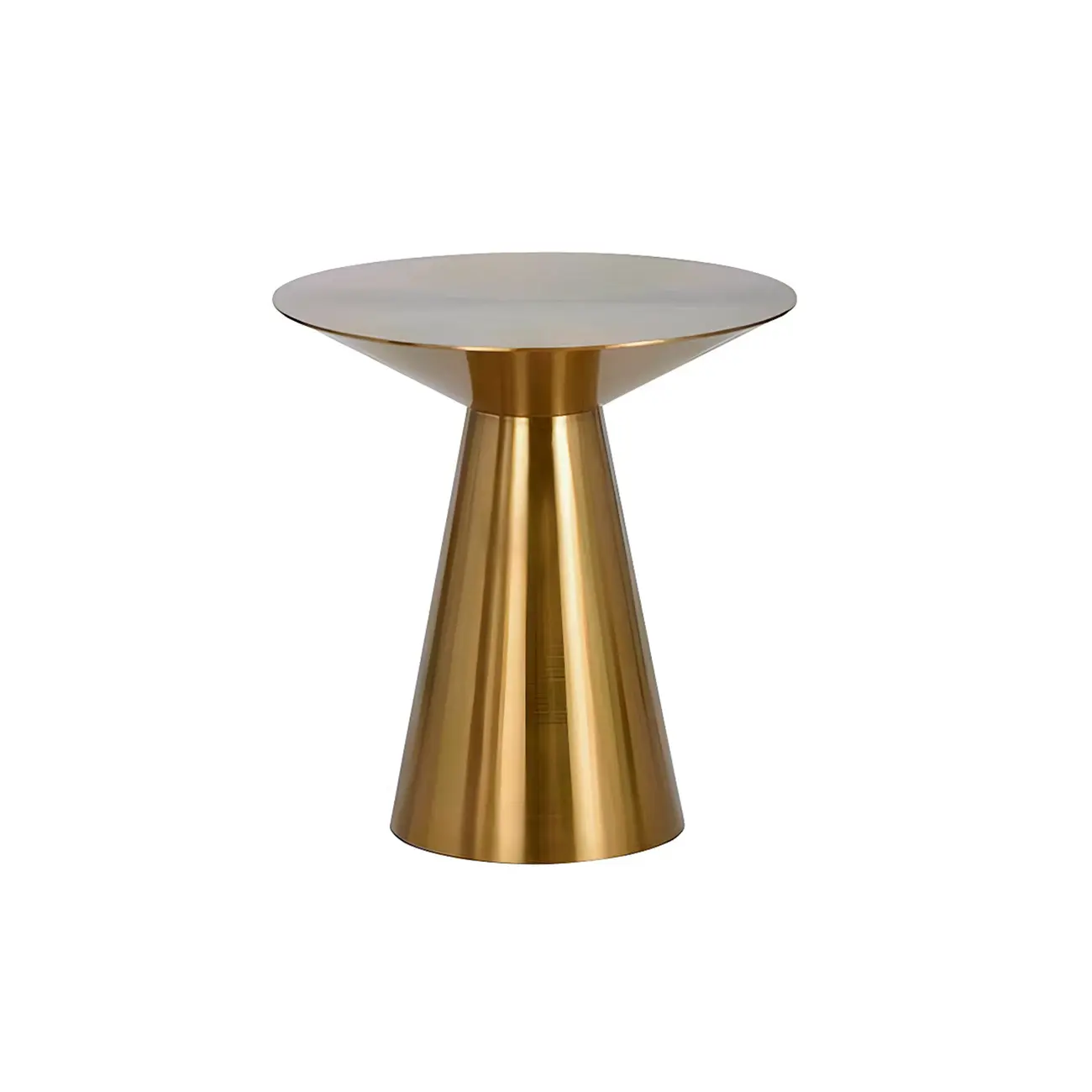 Traditional Golden Round Metal End Table for Living Room Decor Image - 11 | homeyfad