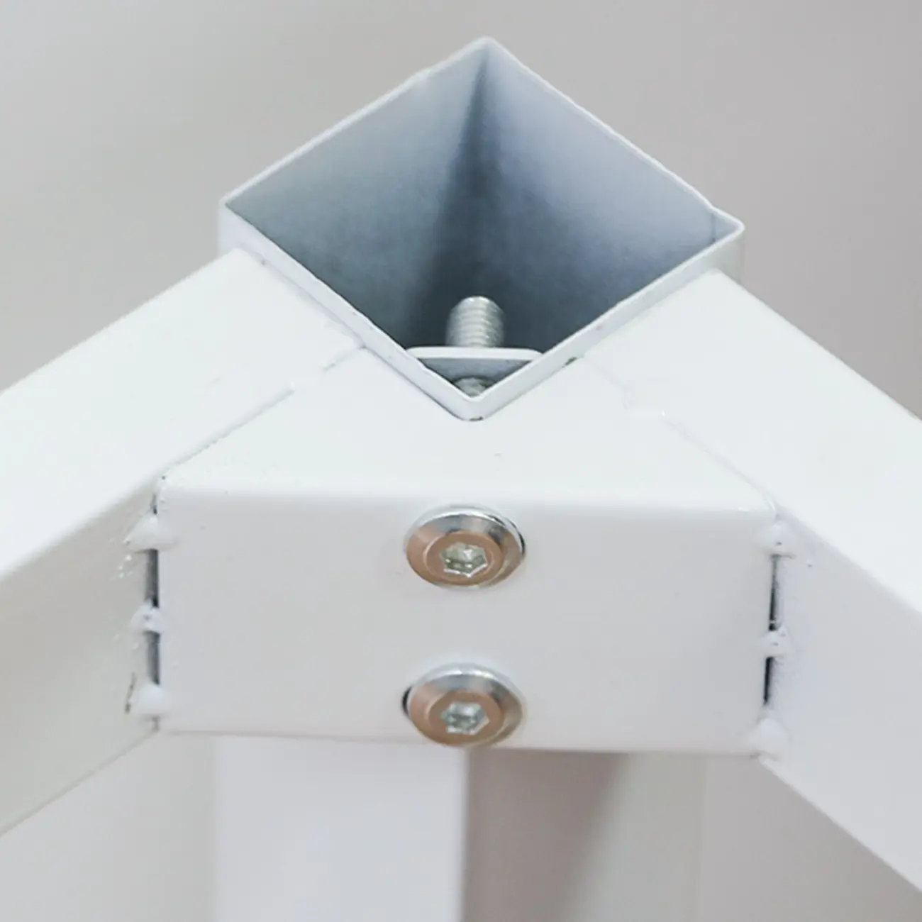 Simple White Counter Height Bar Table with Footrest for Home Image - 4 | homeyfad