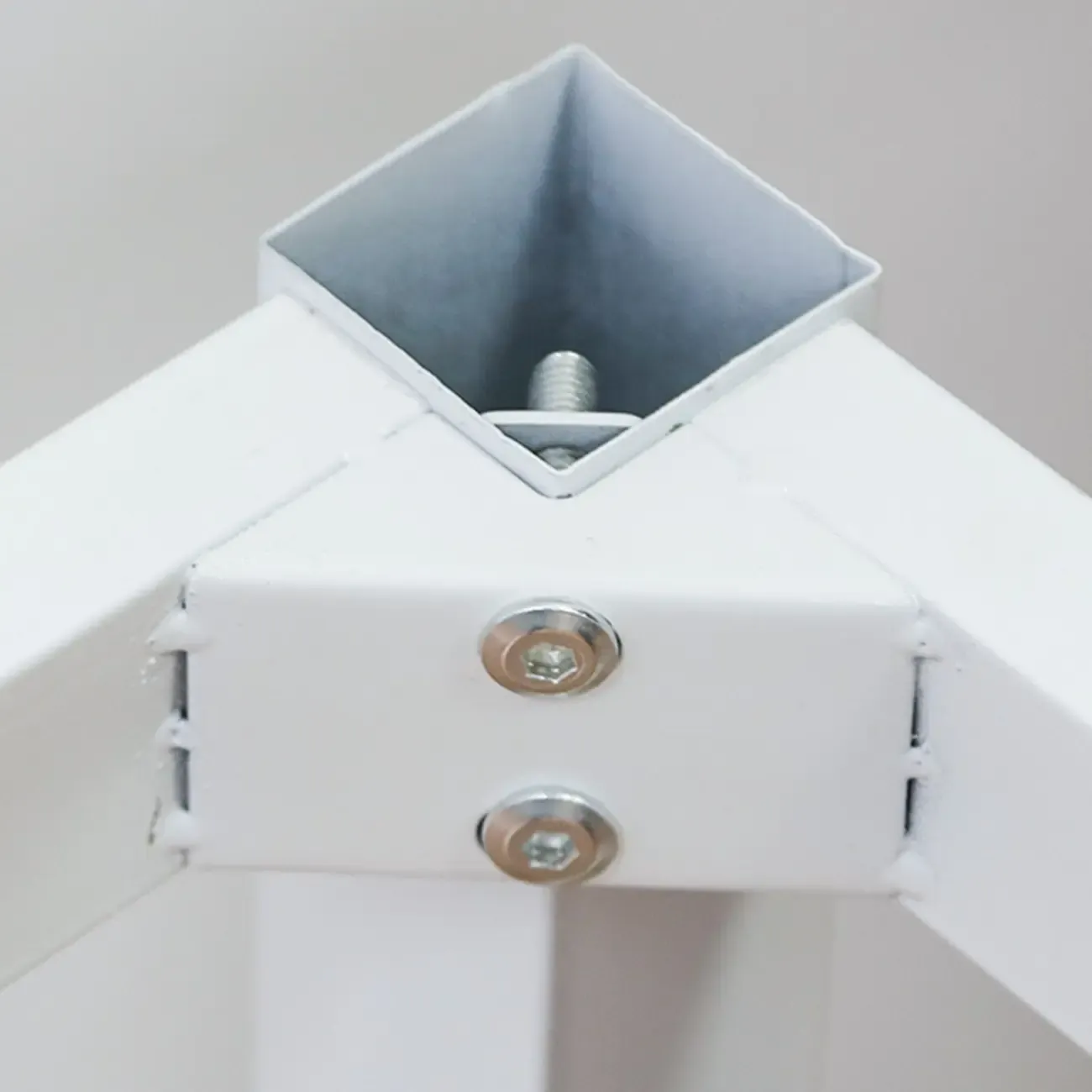 Simple White Counter Height Bar Table with Footrest for Home Image - 4