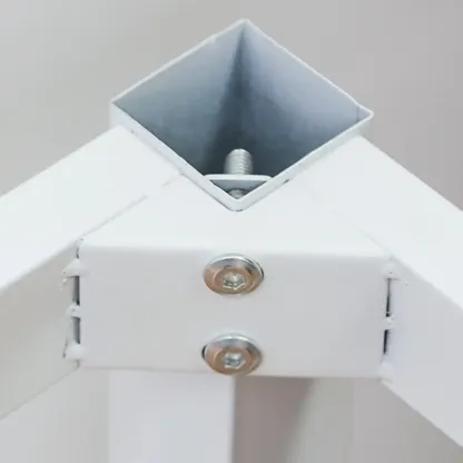 Simple White Counter Height Bar Table with Footrest for Home Image - 4