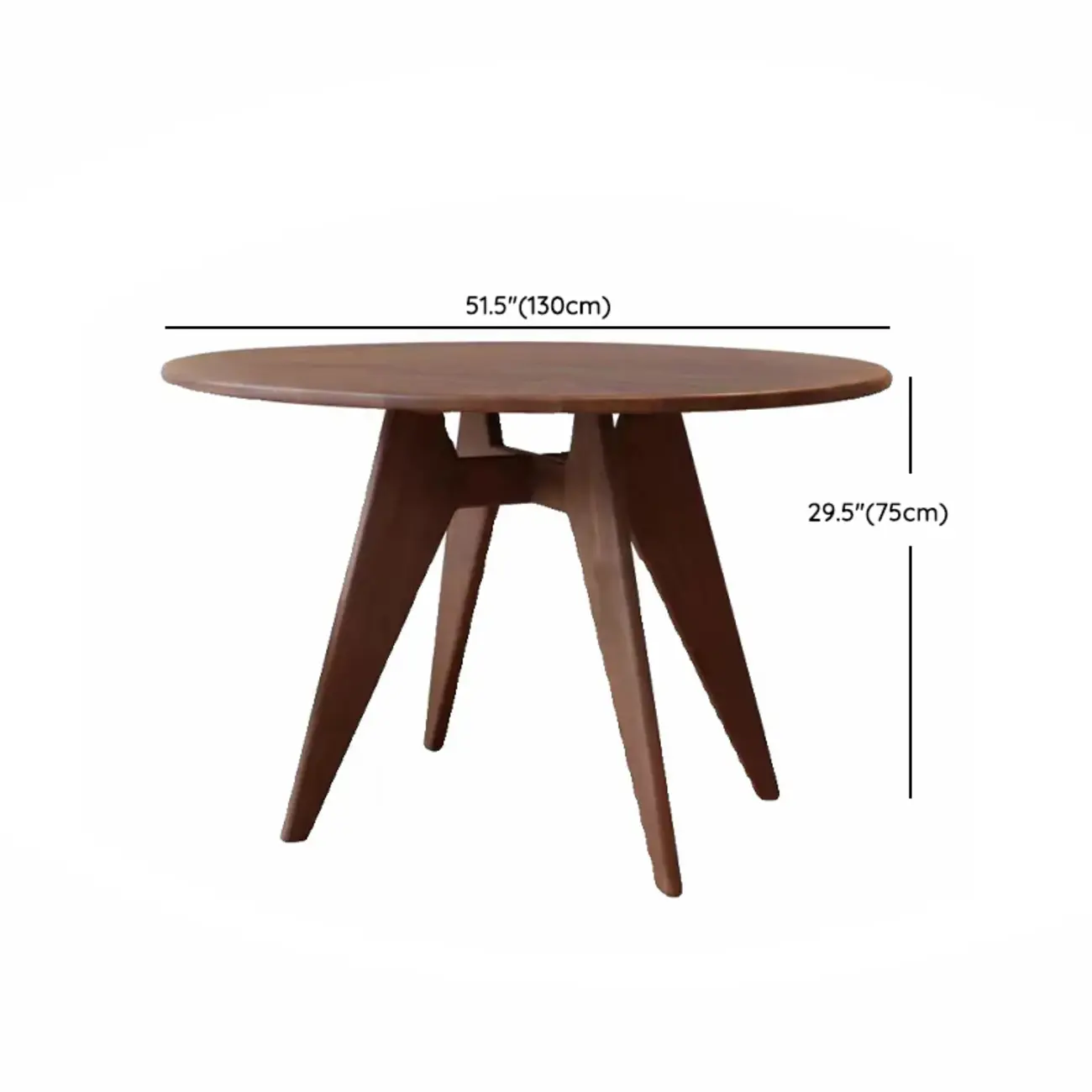 Scandinavian Brown Ash Wood Round Dining Table Image - 11 | homeyfad