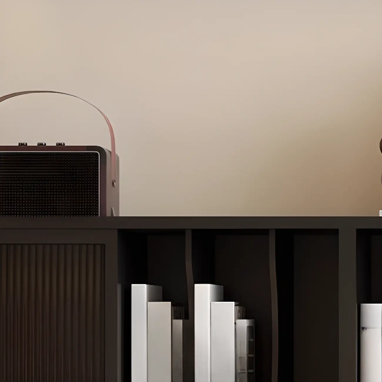 Black Short Cube Wood Bookshelf with Drawers Cabinet Image - 9 | homeyfad