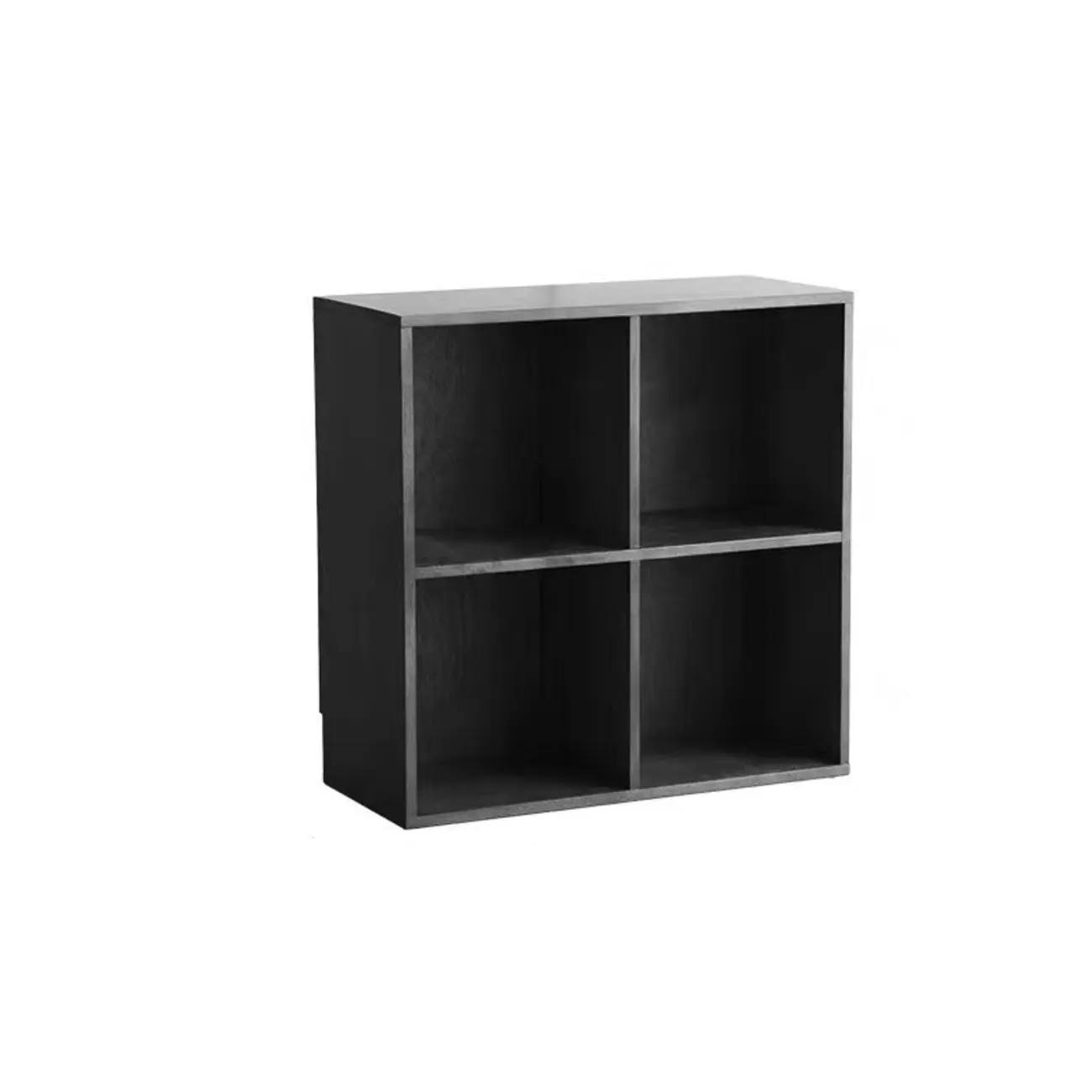 Black Short Cube Wood Bookshelf with Drawers Cabinet Image - 12 | homeyfad