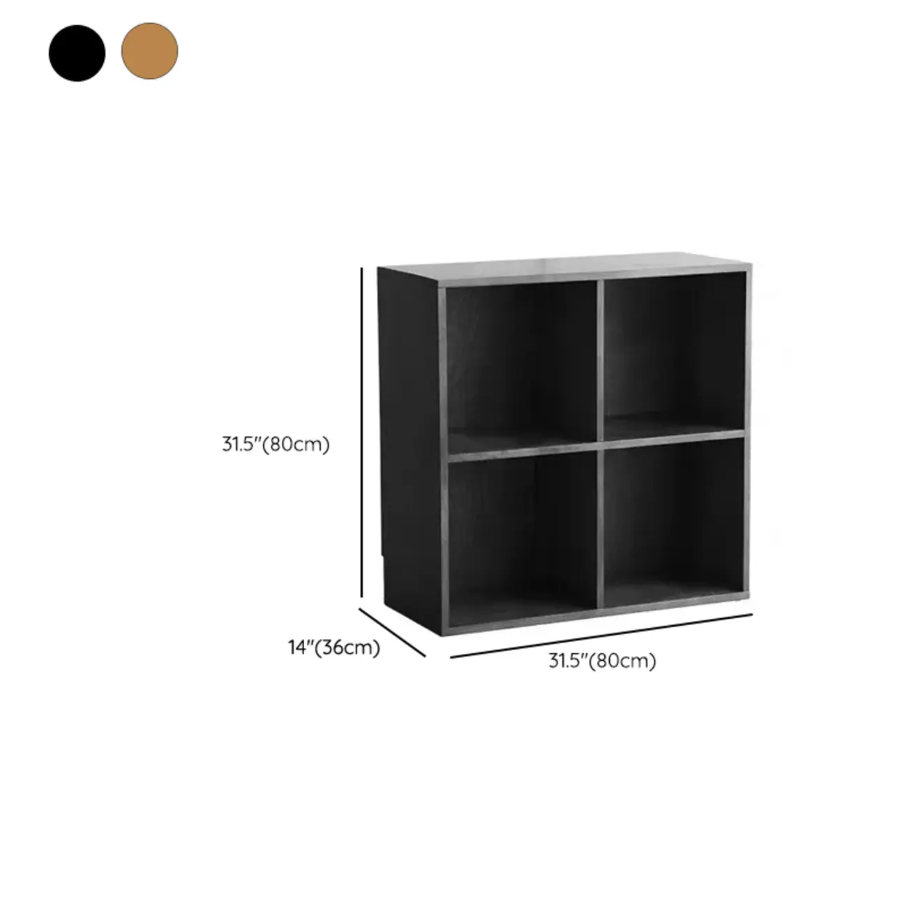 Black Short Cube Wood Bookshelf with Drawers Cabinet #size | homeyfad