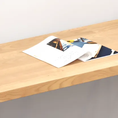Glam Natural Finish Wooden Fixed Top Bar Tables Image - 9
