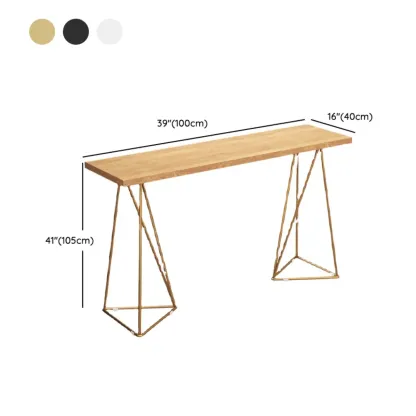 Glam Natural Finish Wooden Fixed Top Bar Tables #size