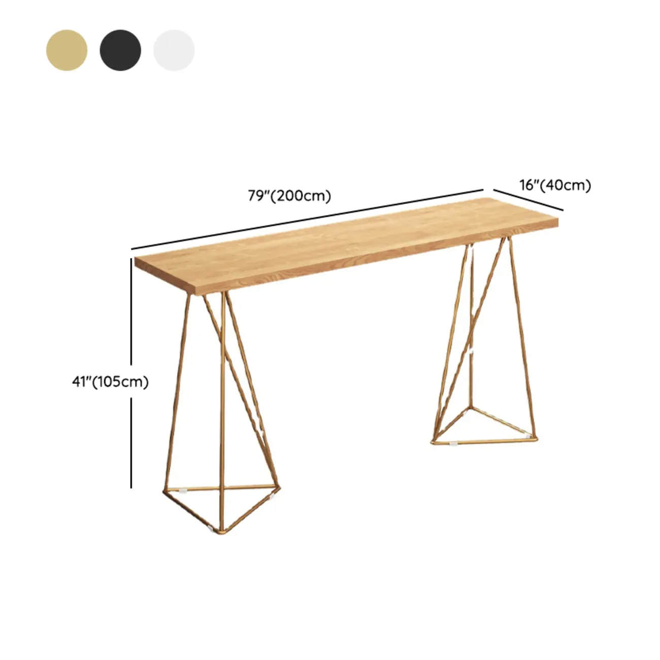Glam Natural Finish Wooden Fixed Top Bar Tables Image - 15 | homeyfad