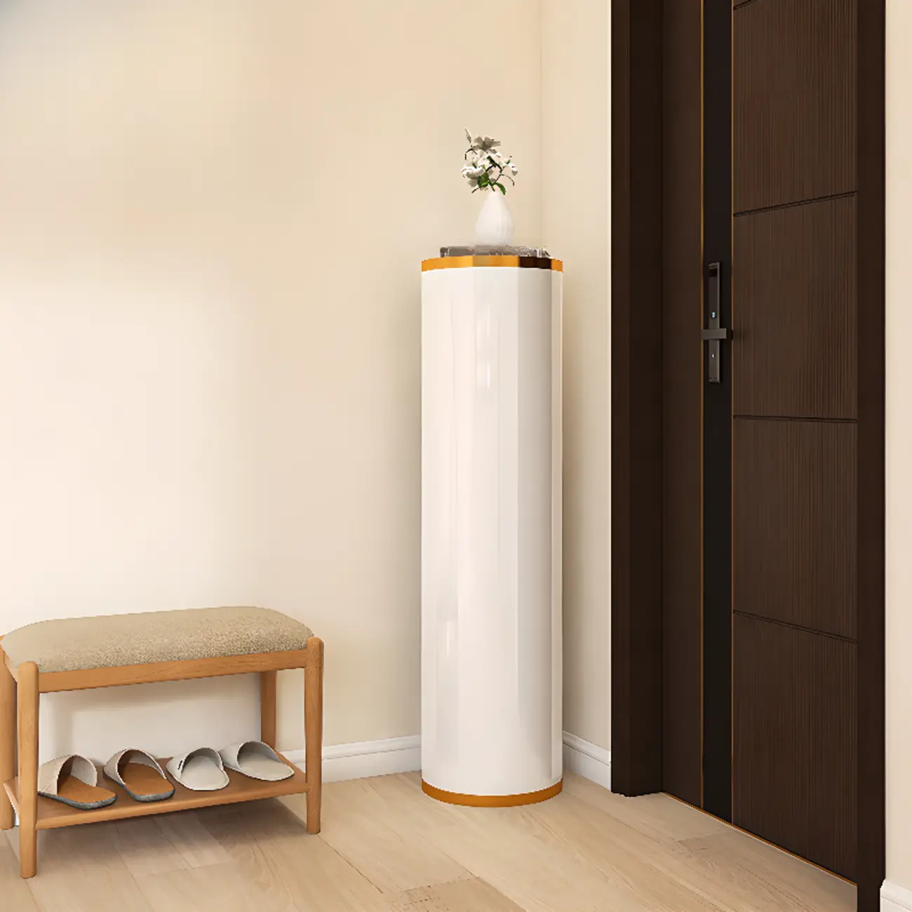 Rotatable Cylindrical Metal Shoe Storage Cabinet  Image - 5 | homeyfad