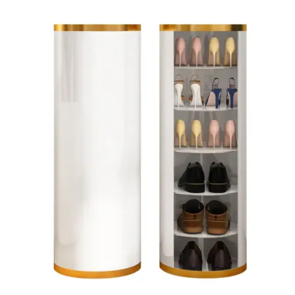 Rotatable Cylindrical Metal Shoe Storage Cabinet  Image - 10