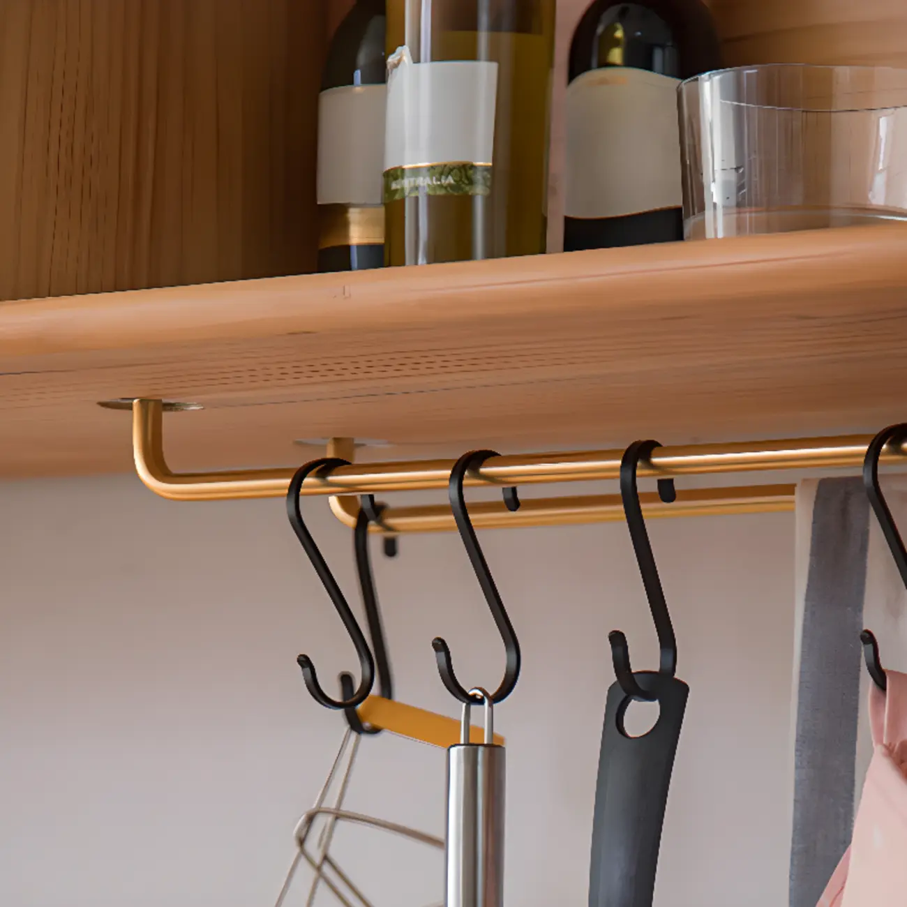 Natural Wooden 3-Drawer Sliding Door Buffet Cabinet Image - 9 | homeyfad