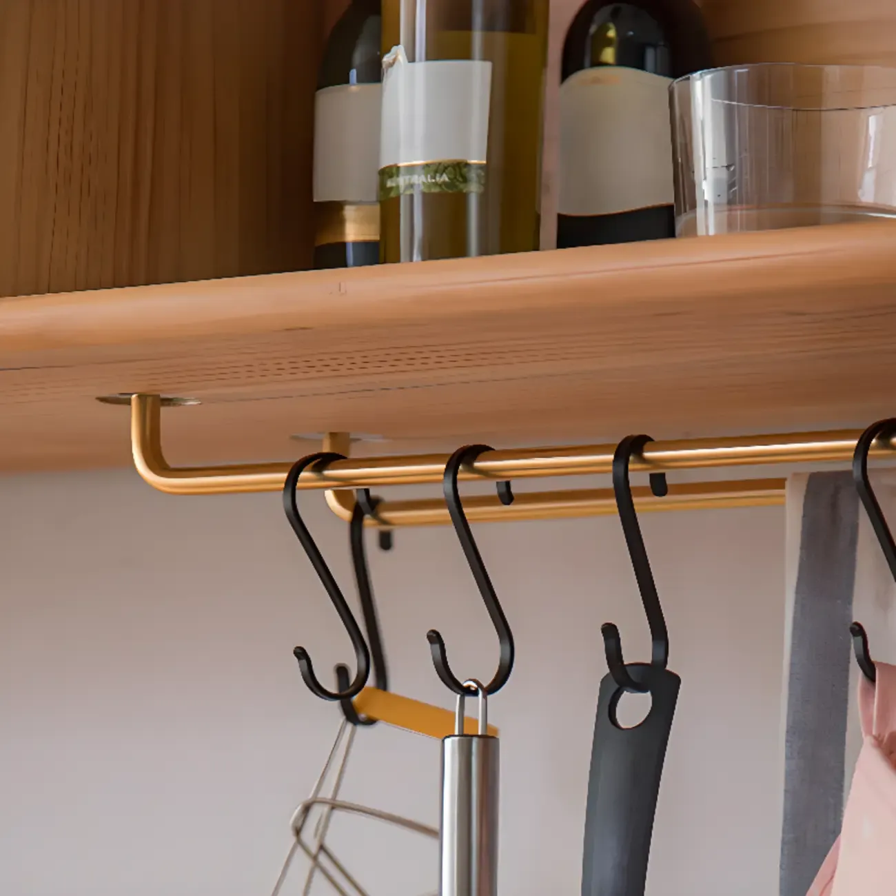 Natural Wooden 3-Drawer Sliding Door Buffet Cabinet Image - 9