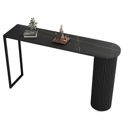 Modern Irregular Stone Metal Bar Tables Image - 8
