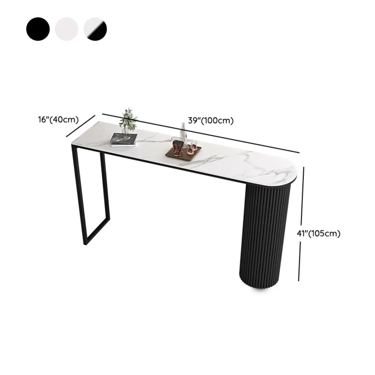 Modern Irregular Stone Metal Bar Tables #size