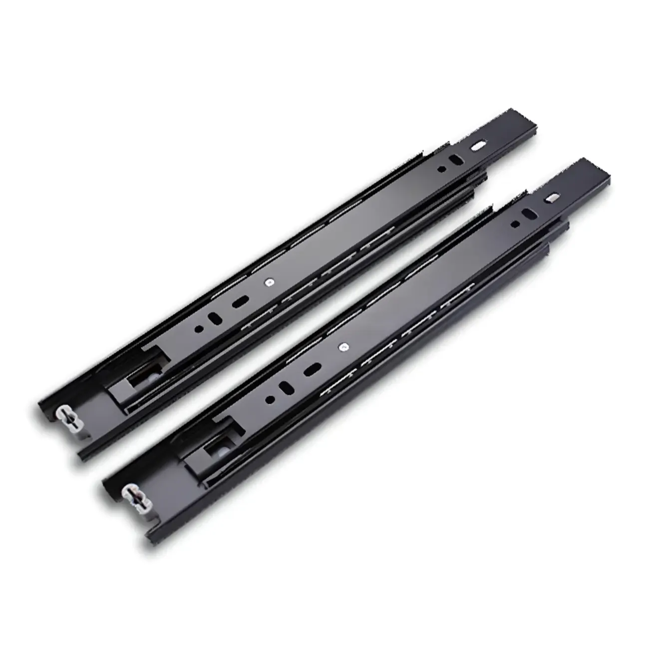 Modern Leather Tray Stone Top 2 Drawers Nightstand Image - 13