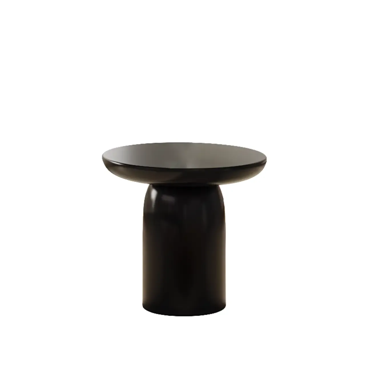 Modern Wood Black White Round Drawer Coffee Table Image - 8
