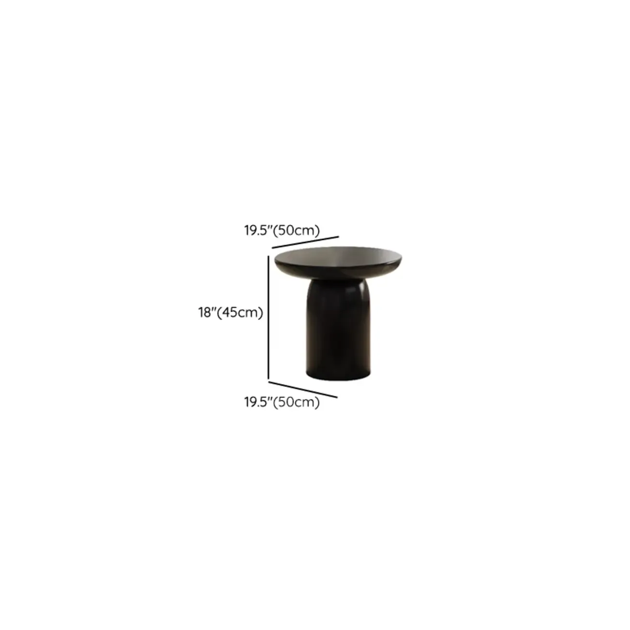 Modern Wood Black White Round Drawer Coffee Table Image - 11