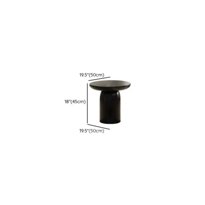 Modern Wood Black White Round Drawer Coffee Table Image - 11