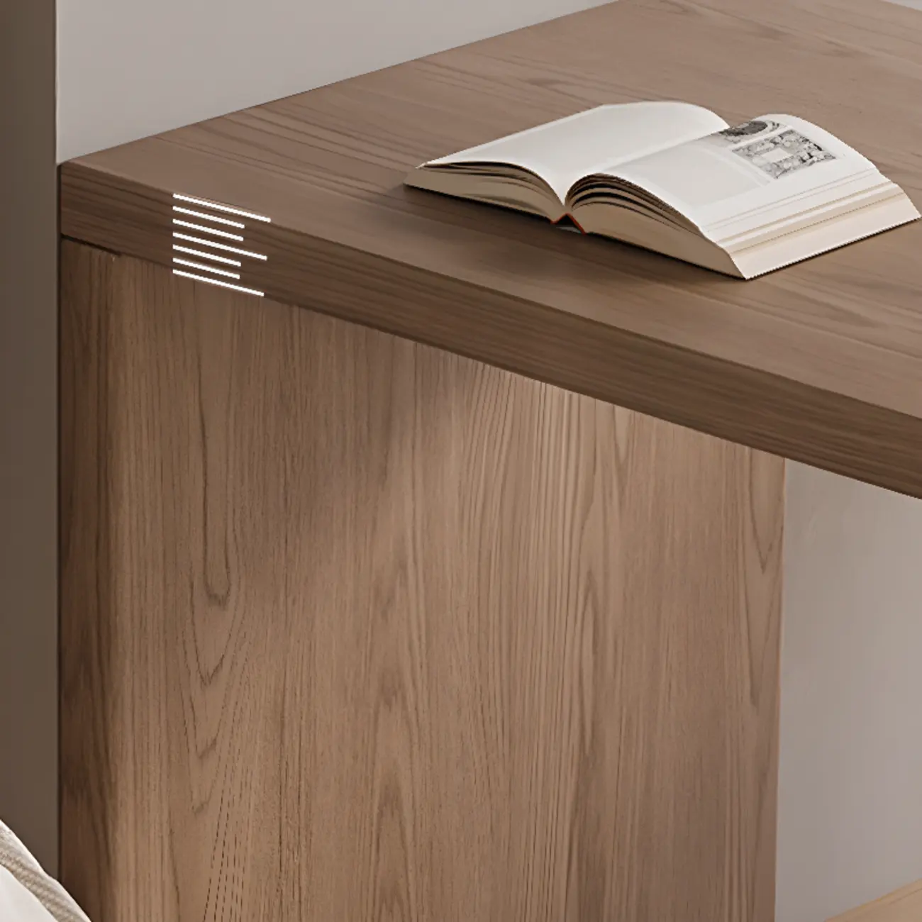 Industrial Pine Wooden Office Desk with Pedestal Base for Home Image - 7 | homeyfad