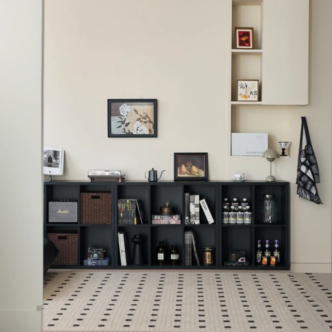 Black Horizontal Bookcases Cube Organizer Closed Back Image - 2 | homeyfad