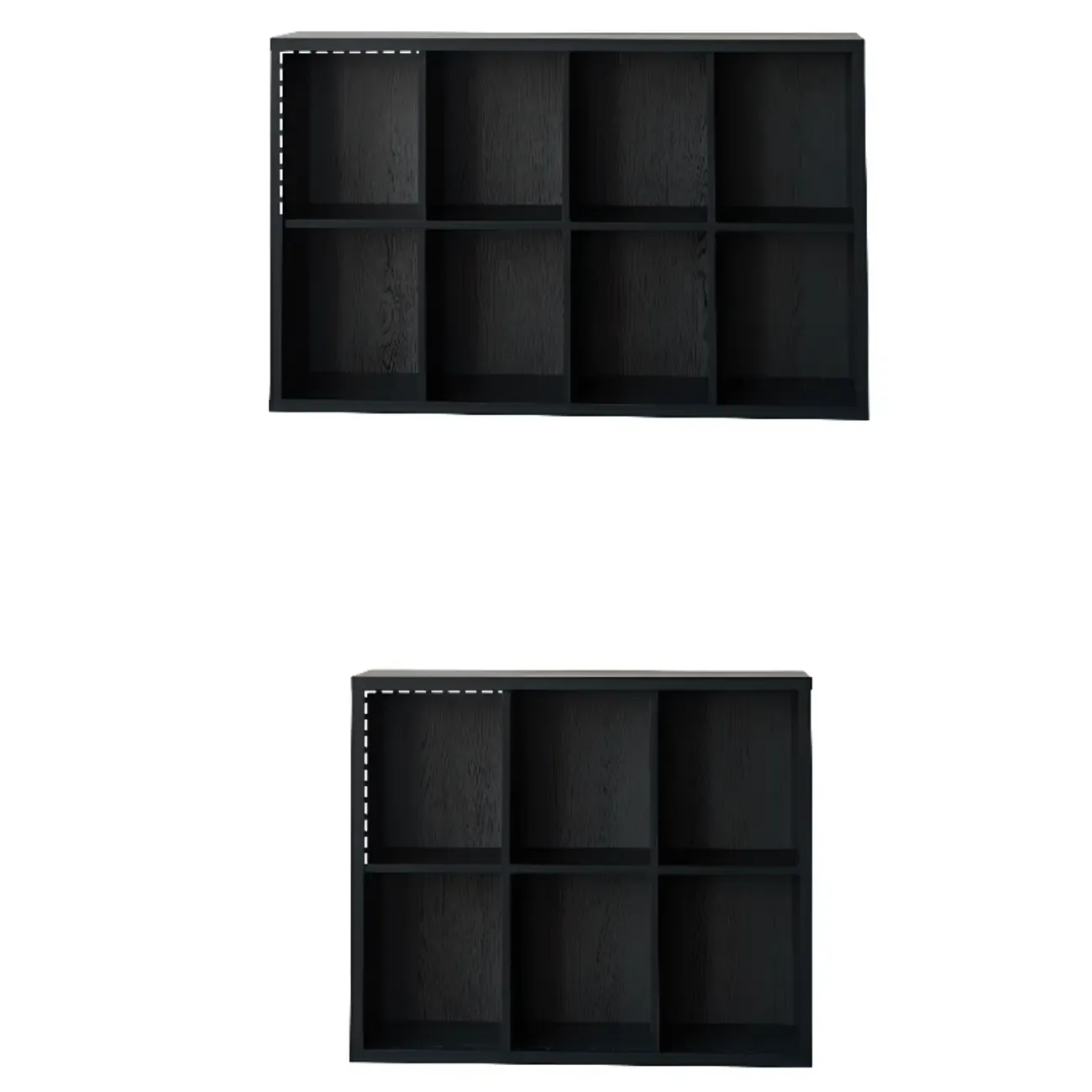 Black Horizontal Bookcases Cube Organizer Closed Back Image - 13