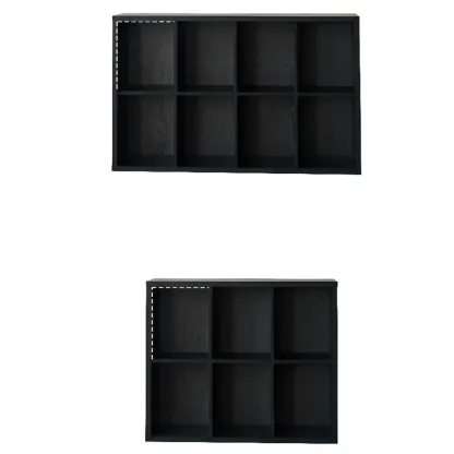 Black Horizontal Bookcases Cube Organizer Closed Back Image - 13
