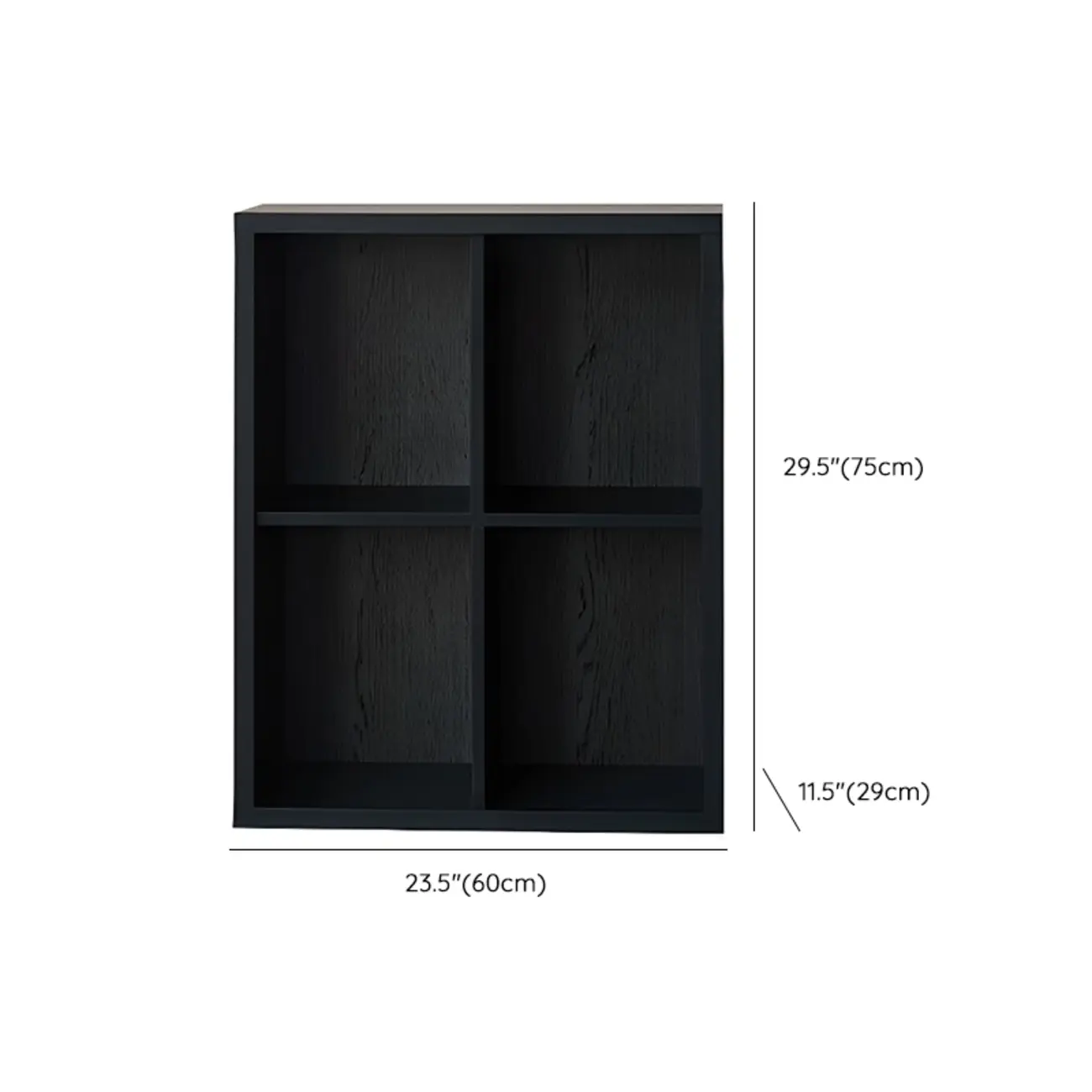 Black Horizontal Bookcases Cube Organizer Closed Back #size | homeyfad