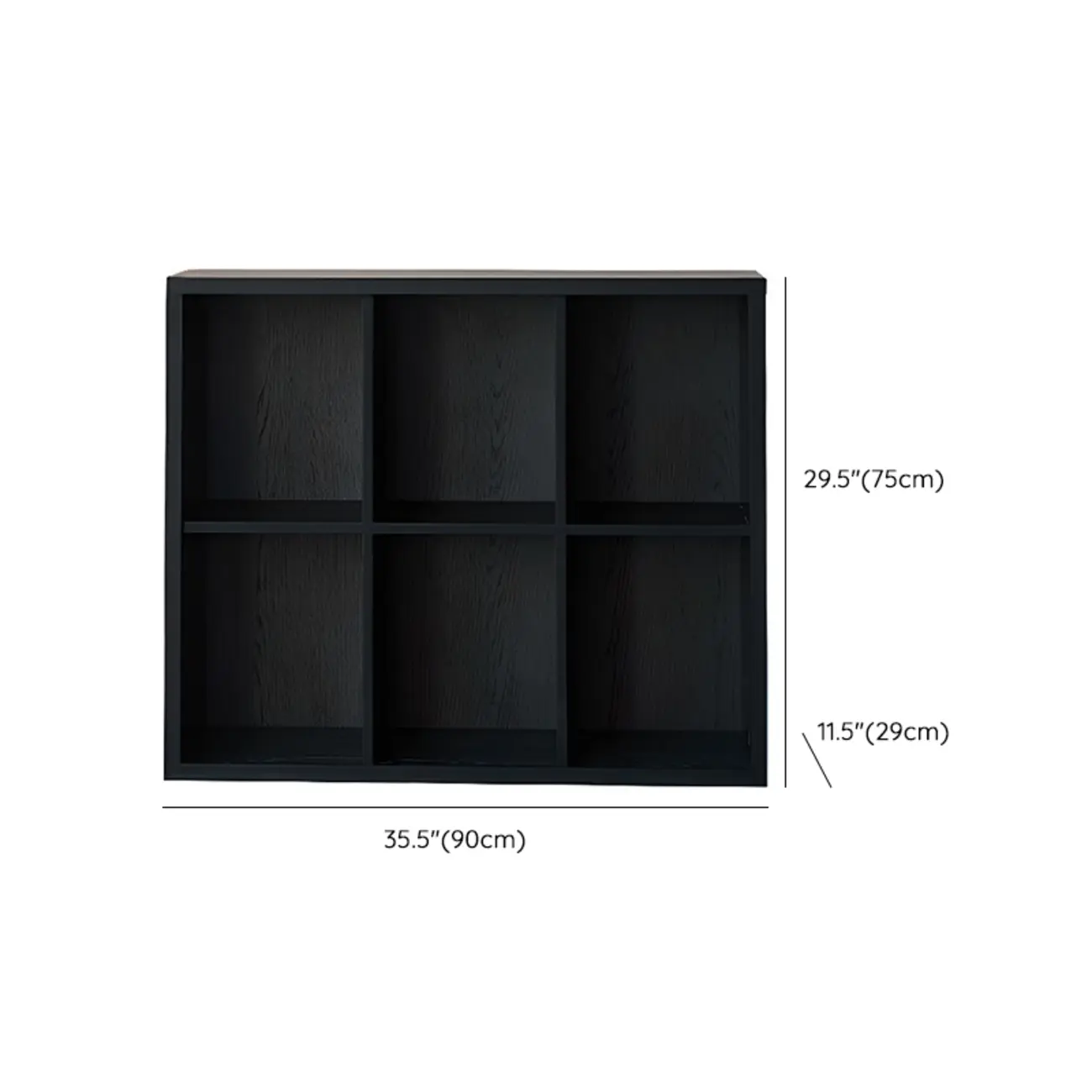 Black Horizontal Bookcases Cube Organizer Closed Back Image - 8 | homeyfad