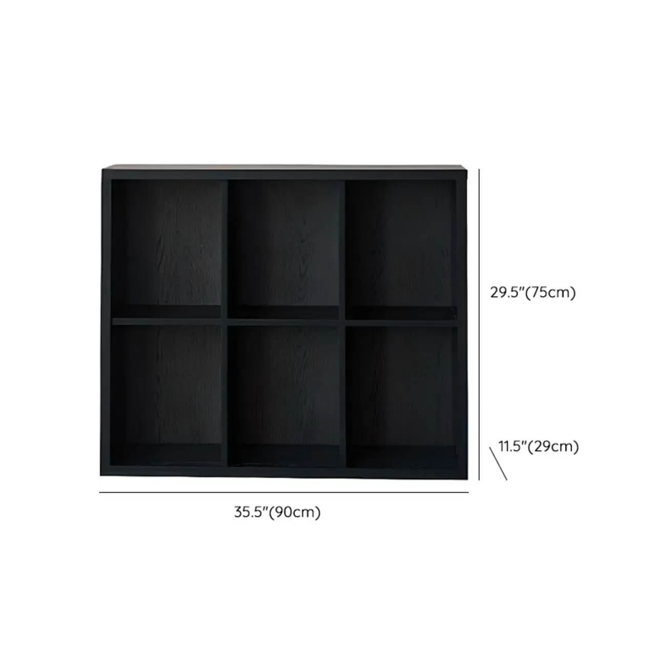 Black Horizontal Bookcases Cube Organizer Closed Back Image - 8