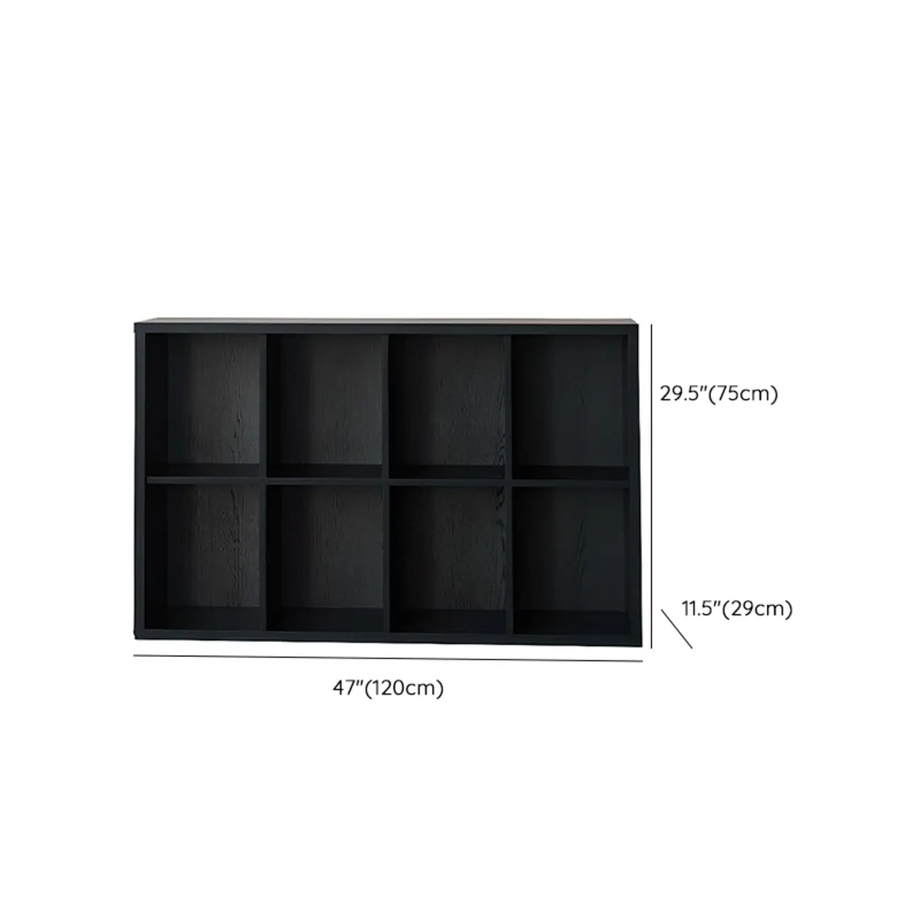 Black Horizontal Bookcases Cube Organizer Closed Back Image - 9 | homeyfad