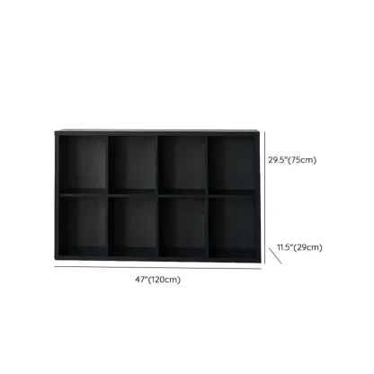 Black Horizontal Bookcases Cube Organizer Closed Back Image - 9
