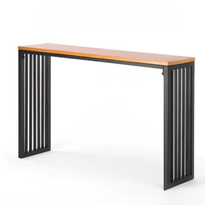 Modern Natural Pine Fixed Top Bar Tables Image - 7