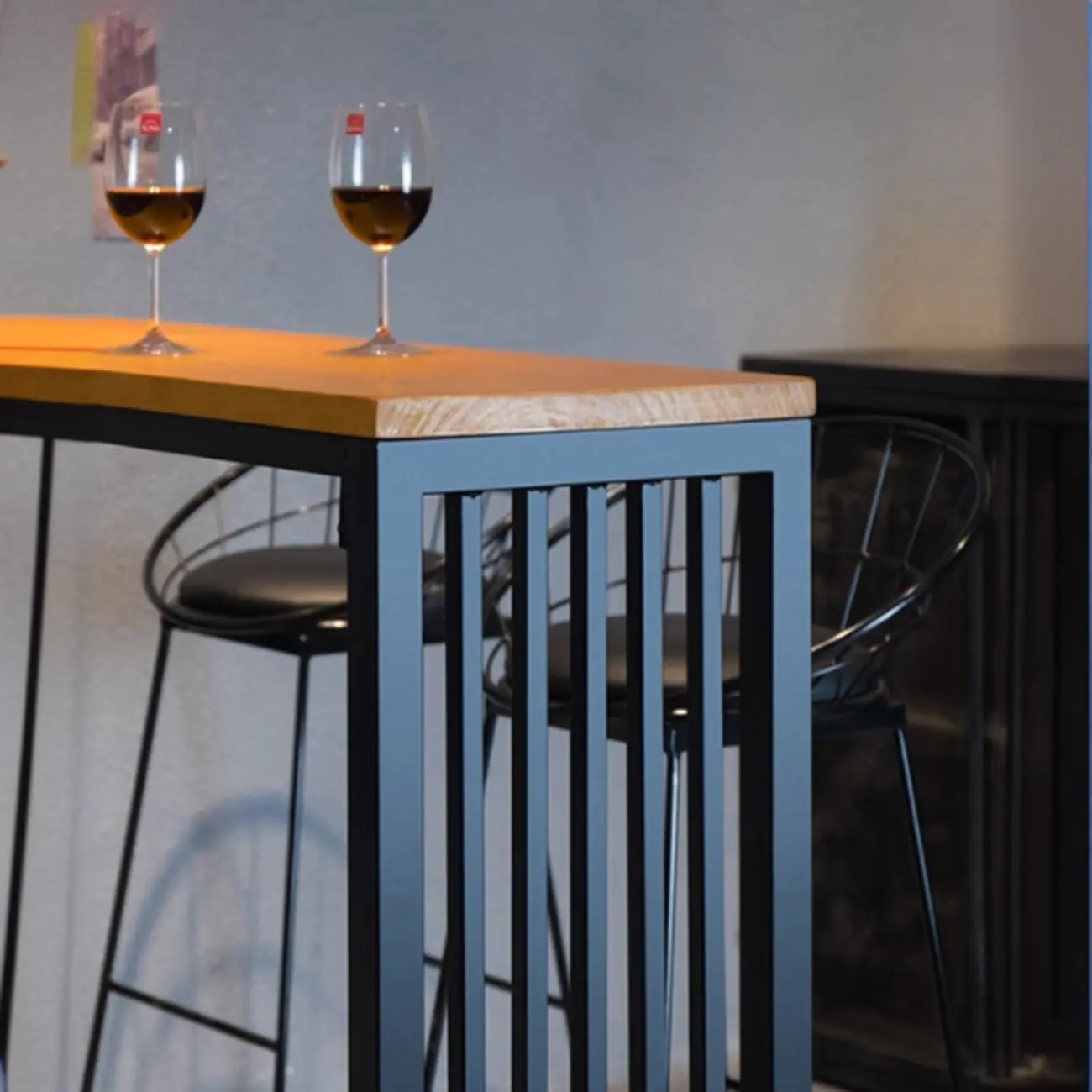 Modern Natural Pine Fixed Top Bar Tables Image - 8 | homeyfad